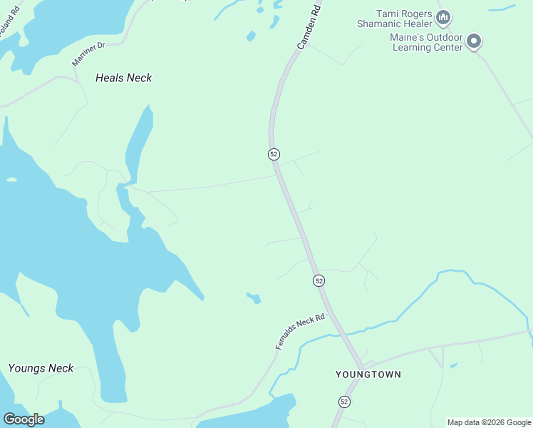 map of restaurants, bars, coffee shops, grocery stores, and more near 300 Camden Road in Lincolnville