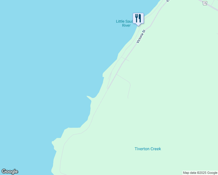 map of restaurants, bars, coffee shops, grocery stores, and more near 191 Victoria Street in Tiverton