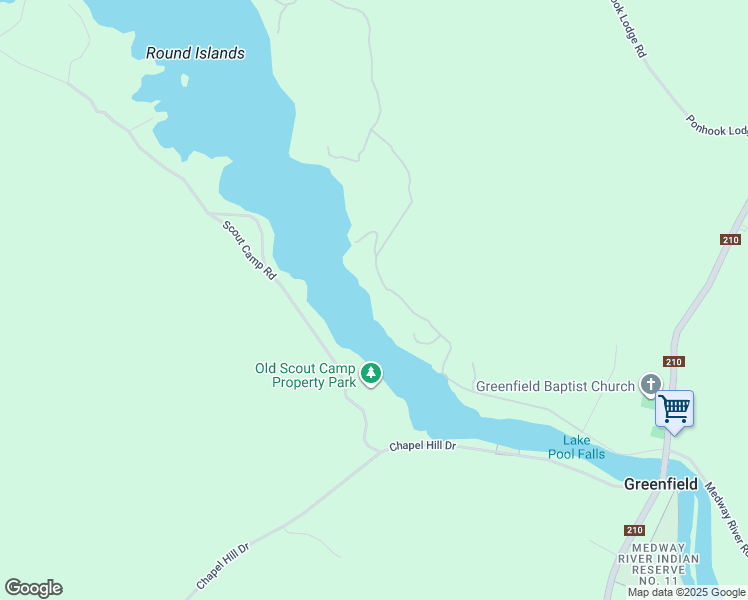 map of restaurants, bars, coffee shops, grocery stores, and more near 67 Jud Freeman Road in Greenfield