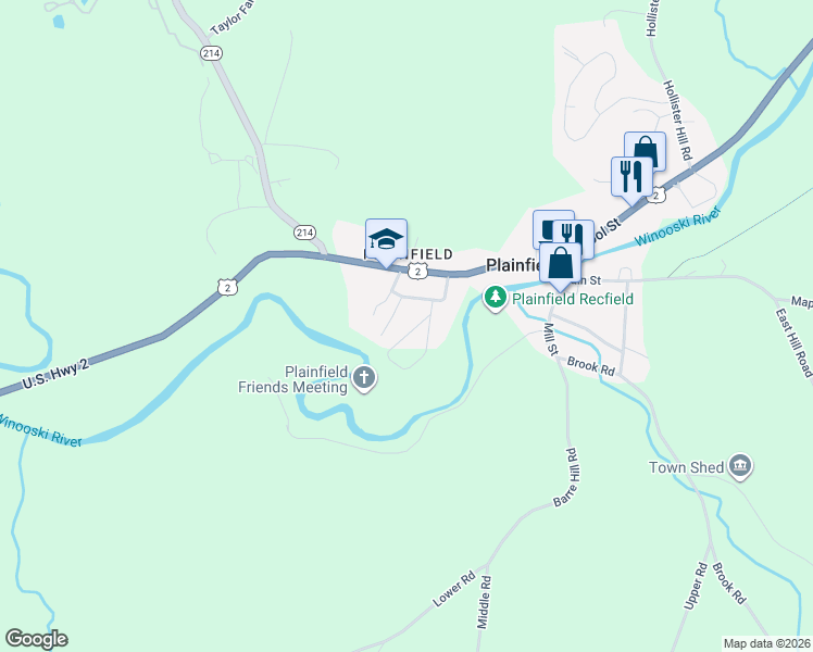 map of restaurants, bars, coffee shops, grocery stores, and more near 111 Towne Avenue in Plainfield