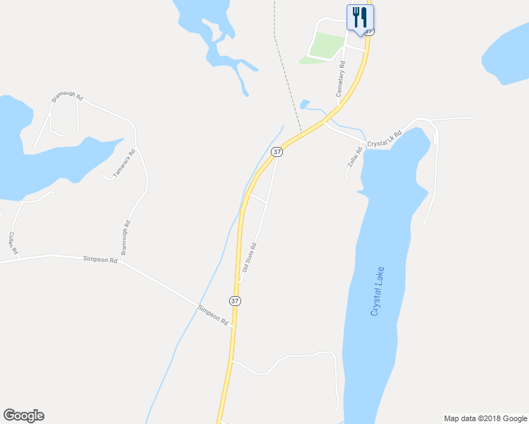 map of restaurants, bars, coffee shops, grocery stores, and more near 43631 Old State Road in Redwood