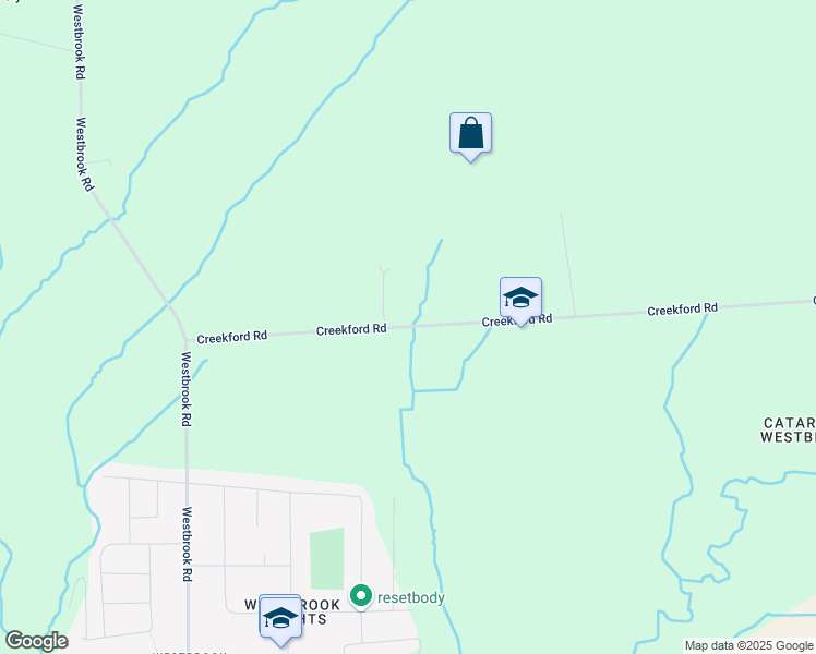 map of restaurants, bars, coffee shops, grocery stores, and more near 3352 Creekford Road in Kingston