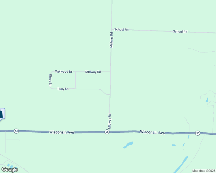 map of restaurants, bars, coffee shops, grocery stores, and more near N1045 Midway Road in Hortonville