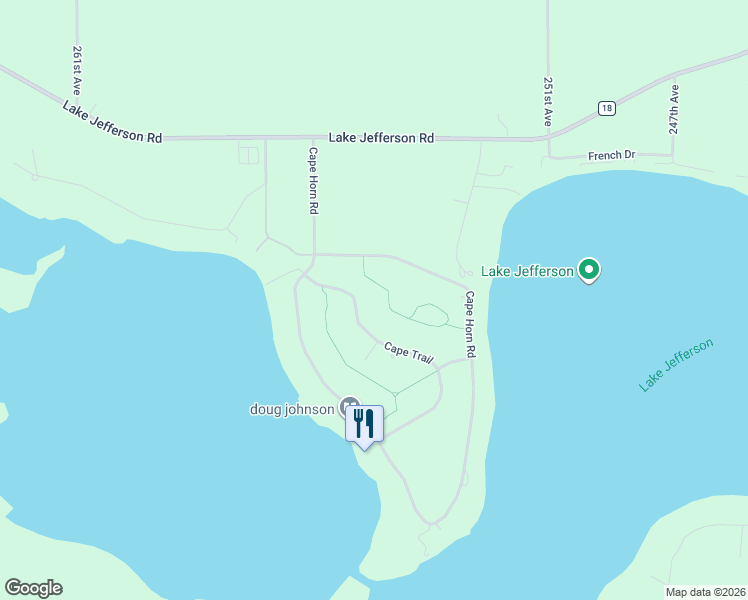 map of restaurants, bars, coffee shops, grocery stores, and more near 46333 Cape Trail in Cleveland