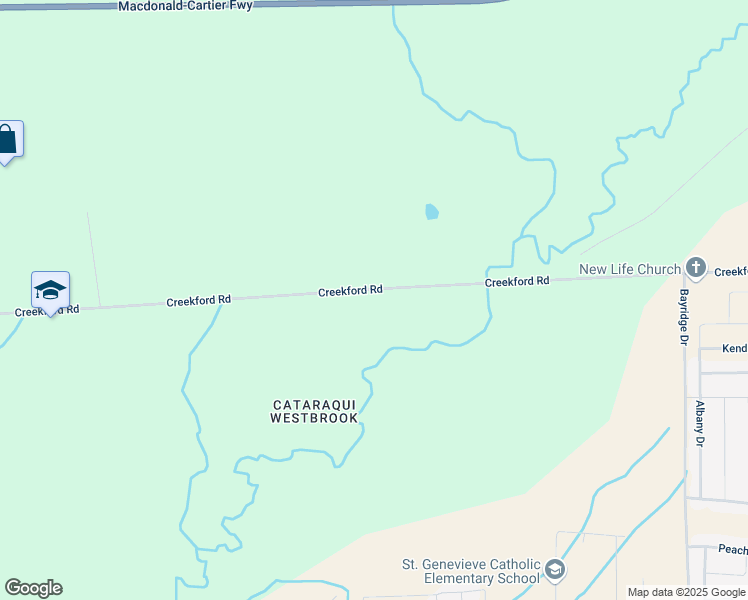 map of restaurants, bars, coffee shops, grocery stores, and more near 3063 Creekford Road in Kingston
