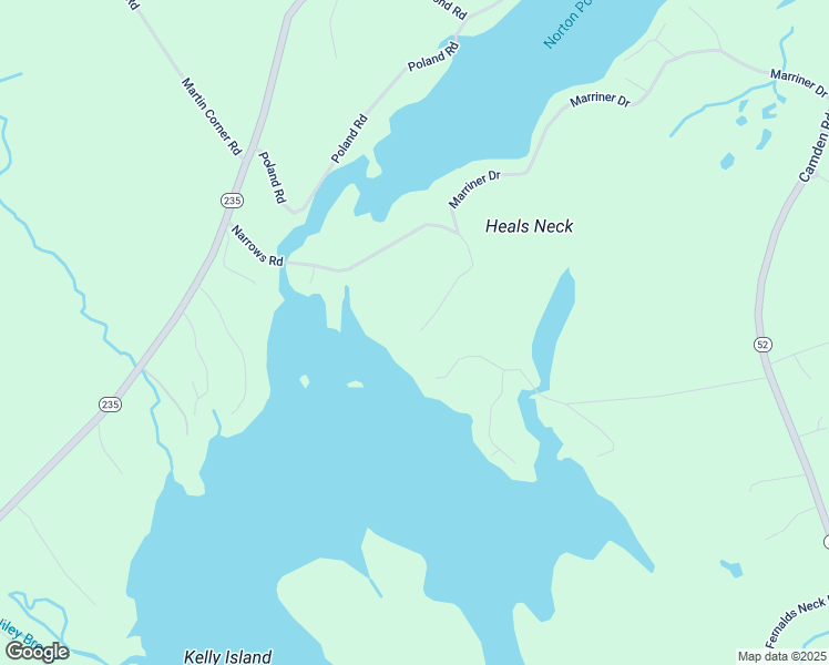 map of restaurants, bars, coffee shops, grocery stores, and more near 161 Narrows Road in Lincolnville