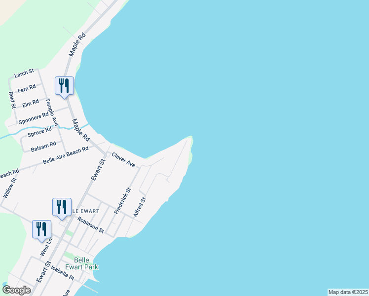 map of restaurants, bars, coffee shops, grocery stores, and more near 1039 Cedar Point Place in Innisfil