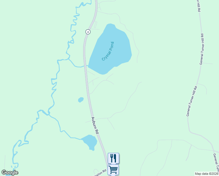 map of restaurants, bars, coffee shops, grocery stores, and more near 43 Seaward Road in Turner