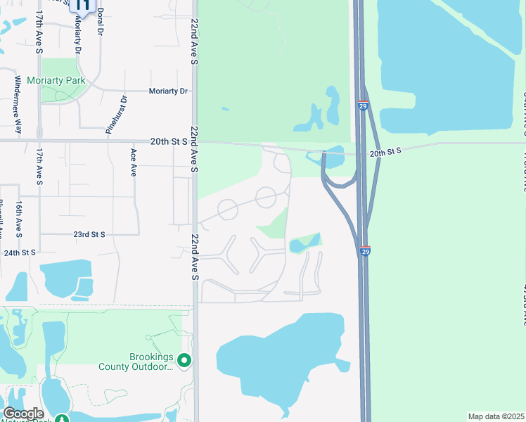 map of restaurants, bars, coffee shops, grocery stores, and more near 208 Round Up Circle in Brookings