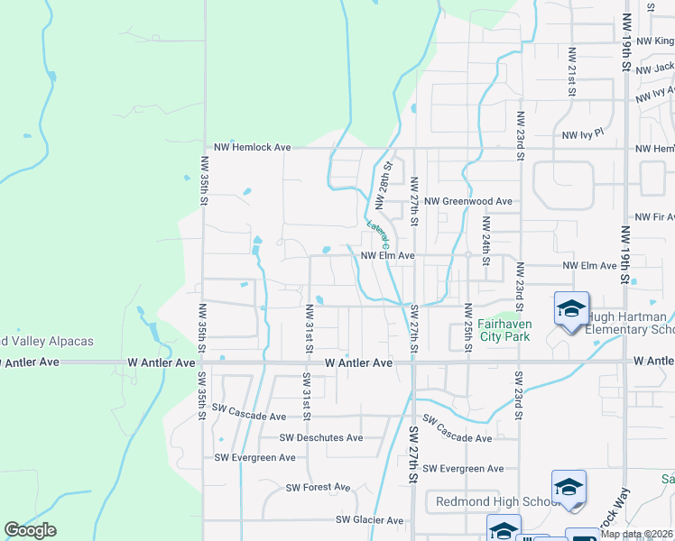 map of restaurants, bars, coffee shops, grocery stores, and more near 492 Northwest 30th Street in Redmond