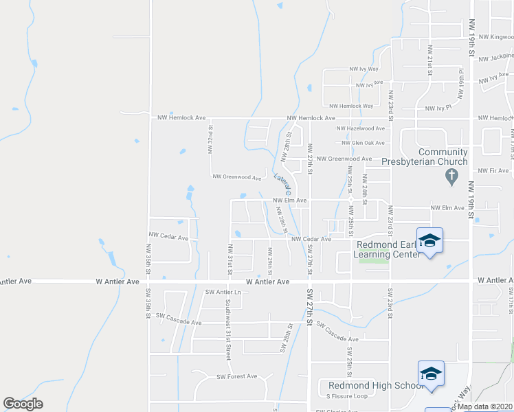 map of restaurants, bars, coffee shops, grocery stores, and more near 489 Northwest 29th Street in Redmond