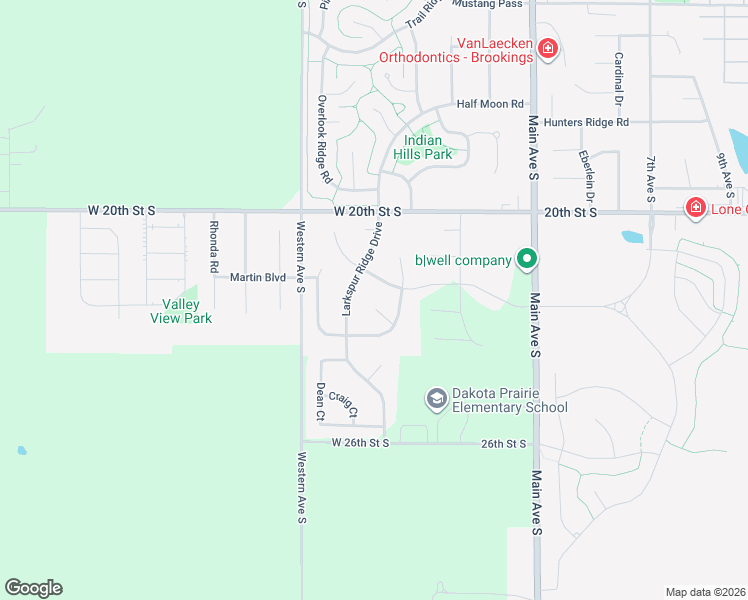 map of restaurants, bars, coffee shops, grocery stores, and more near Morning Glory Drive in Brookings