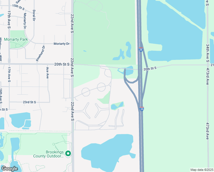 map of restaurants, bars, coffee shops, grocery stores, and more near 208 Round Up Circle in Brookings
