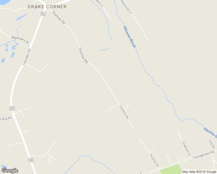 map of restaurants, bars, coffee shops, grocery stores, and more near Thurlow Road in Lincolnville