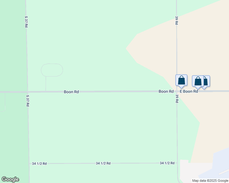 map of restaurants, bars, coffee shops, grocery stores, and more near 6576 34 Road in Cadillac