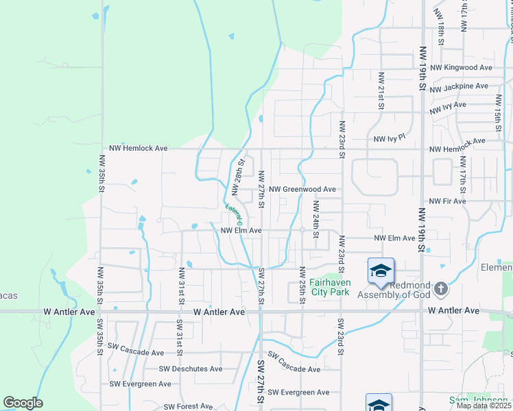 map of restaurants, bars, coffee shops, grocery stores, and more near 643 Northwest Greenwood Loop in Redmond