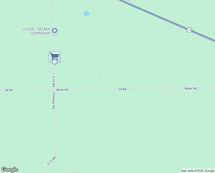 map of restaurants, bars, coffee shops, grocery stores, and more near 3701 Donna Lane in Cadillac