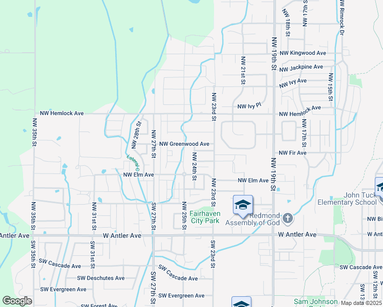 map of restaurants, bars, coffee shops, grocery stores, and more near 2374 Northwest Fir Avenue in Redmond