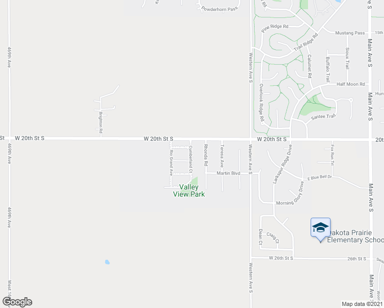 map of restaurants, bars, coffee shops, grocery stores, and more near 2023 Cumberland Court in Brookings