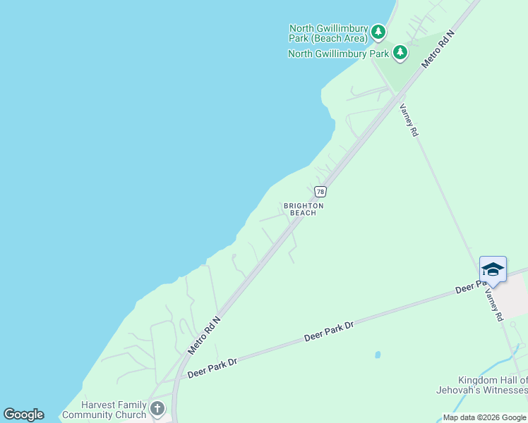 map of restaurants, bars, coffee shops, grocery stores, and more near 15 Wedgewood Mews in Georgina