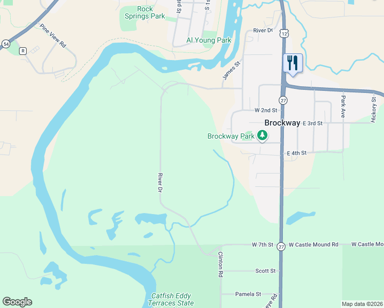 map of restaurants, bars, coffee shops, grocery stores, and more near in Black River Falls