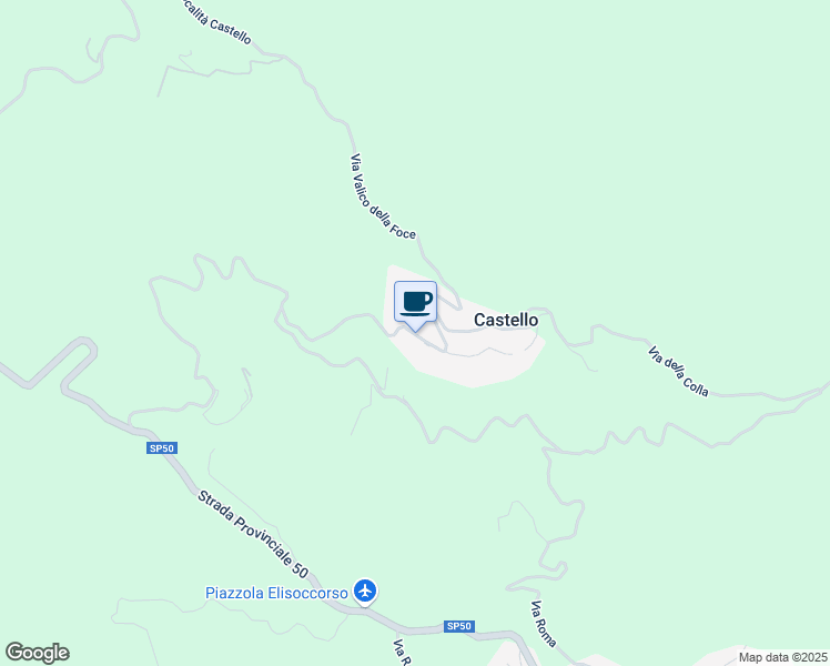 map of restaurants, bars, coffee shops, grocery stores, and more near 21 Via Giacomo Leopardi in Castello
