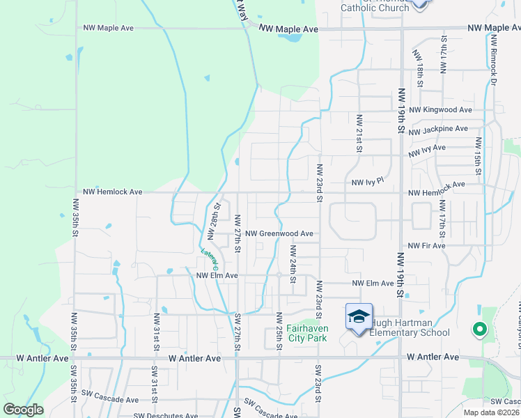 map of restaurants, bars, coffee shops, grocery stores, and more near 755 Northwest 26th Street in Redmond