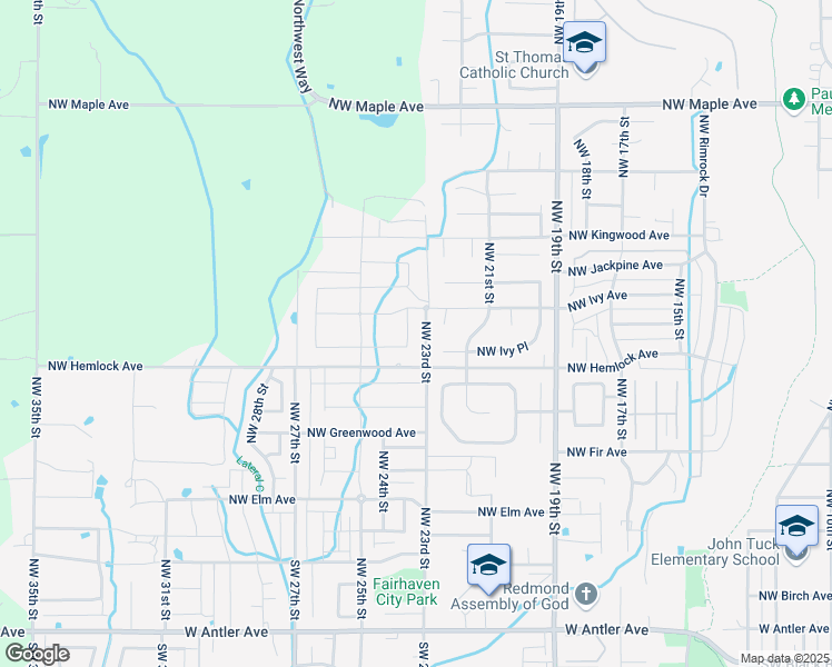 map of restaurants, bars, coffee shops, grocery stores, and more near 2235 Northwest Ivy Court in Redmond