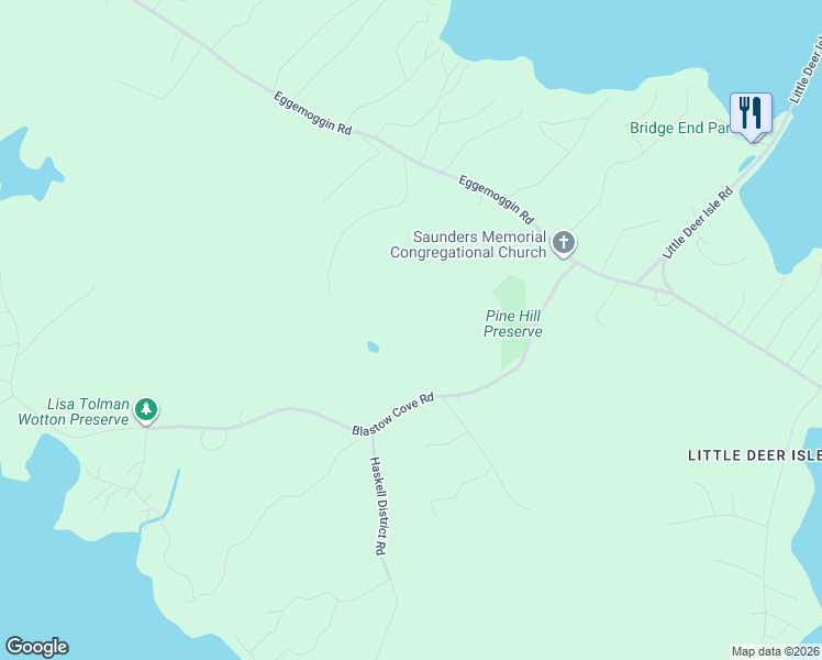 map of restaurants, bars, coffee shops, grocery stores, and more near in Deer Isle