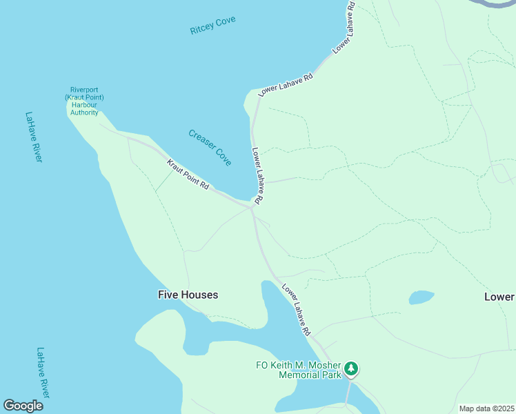 map of restaurants, bars, coffee shops, grocery stores, and more near 285 Lower Lahave Road in Riverport