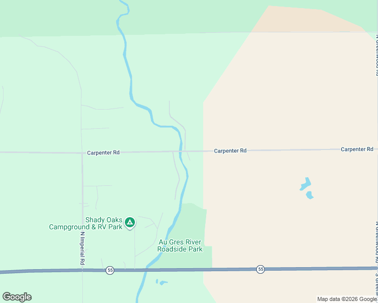 map of restaurants, bars, coffee shops, grocery stores, and more near 4891 Carpenter Rd in Iosco