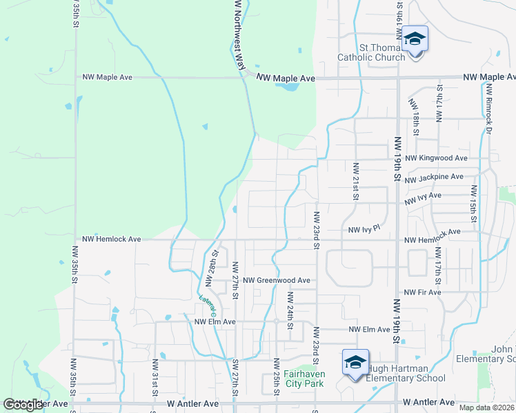 map of restaurants, bars, coffee shops, grocery stores, and more near 892 NW 26th Way in Redmond