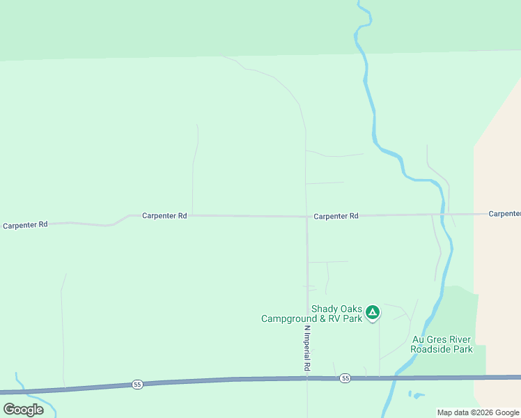 map of restaurants, bars, coffee shops, grocery stores, and more near 5100-5258 Carpenter Road in Tawas City