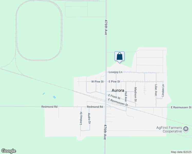 map of restaurants, bars, coffee shops, grocery stores, and more near 399 Oak Street in Aurora