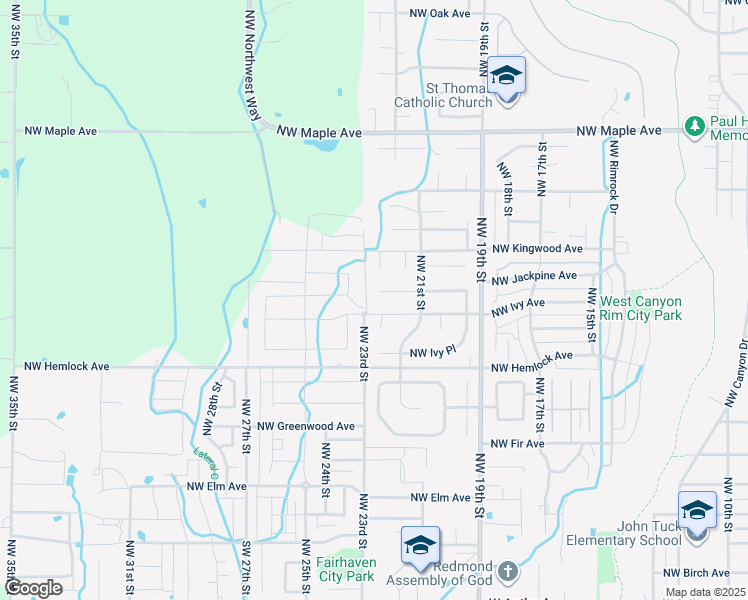 map of restaurants, bars, coffee shops, grocery stores, and more near 2266 Northwest Jackpine Court in Redmond