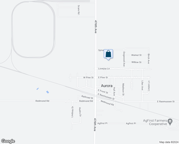 map of restaurants, bars, coffee shops, grocery stores, and more near 399 Oak Street in Aurora