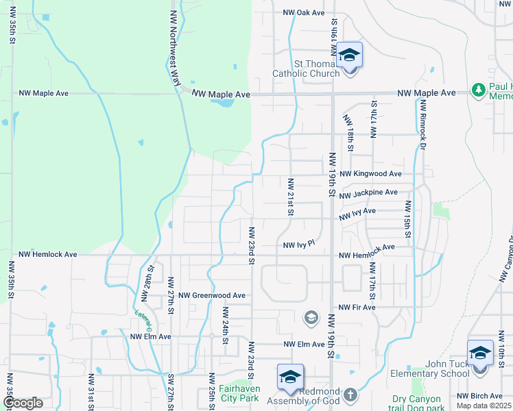 map of restaurants, bars, coffee shops, grocery stores, and more near 2266 Northwest Jackpine Court in Redmond