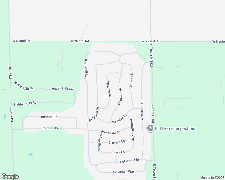 map of restaurants, bars, coffee shops, grocery stores, and more near 101-153 Winding Drive in Houghton Lake