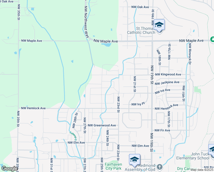 map of restaurants, bars, coffee shops, grocery stores, and more near 2443 Northwest Ivy Way in Redmond