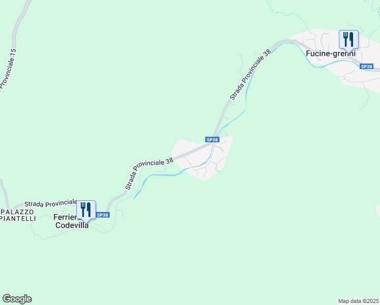 map of restaurants, bars, coffee shops, grocery stores, and more near 12 SP38 in Baracchi-bertoni-codevilla