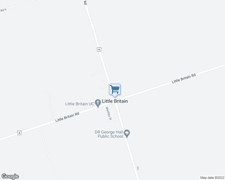 map of restaurants, bars, coffee shops, grocery stores, and more near 430 Eldon Road in Little Britain