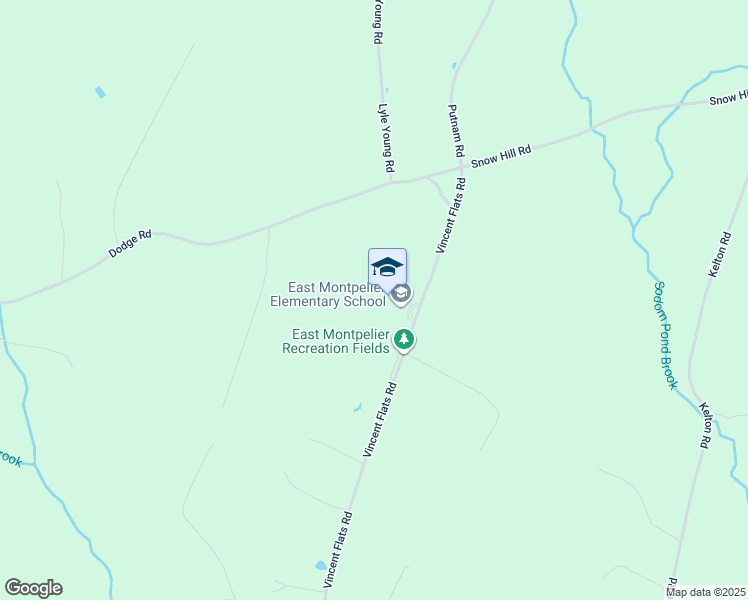 map of restaurants, bars, coffee shops, grocery stores, and more near 665 Vincent Flats Road in East Montpelier
