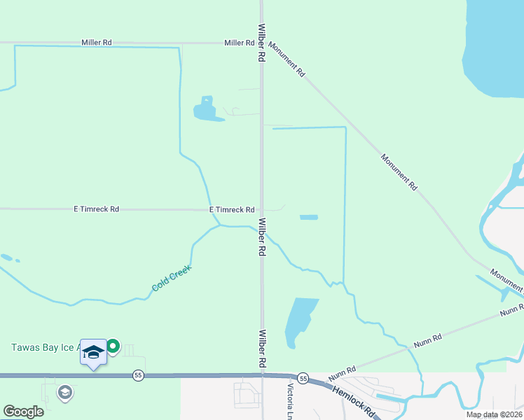 map of restaurants, bars, coffee shops, grocery stores, and more near 270 Wilber Road in Tawas City