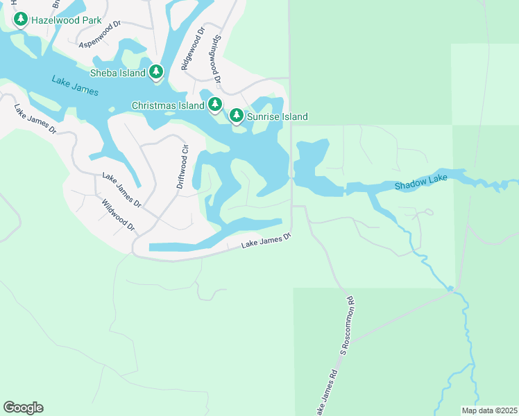 map of restaurants, bars, coffee shops, grocery stores, and more near Atwood Drive in Roscommon County