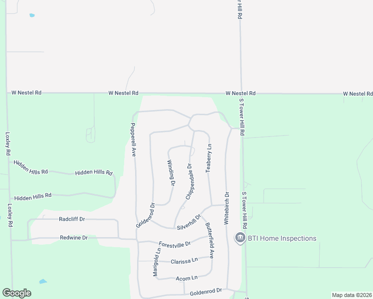 map of restaurants, bars, coffee shops, grocery stores, and more near 101 Winding Drive in Houghton Lake