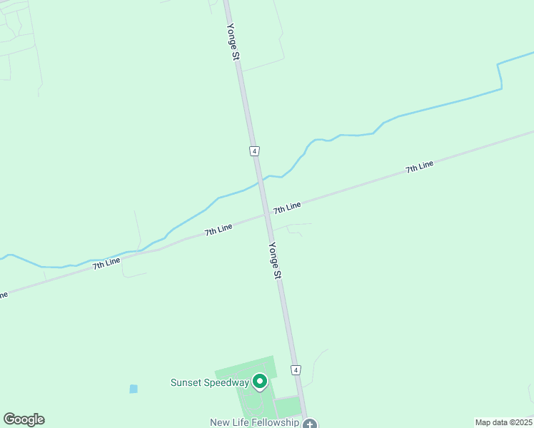 map of restaurants, bars, coffee shops, grocery stores, and more near 7165 Yonge Street in Innisfil