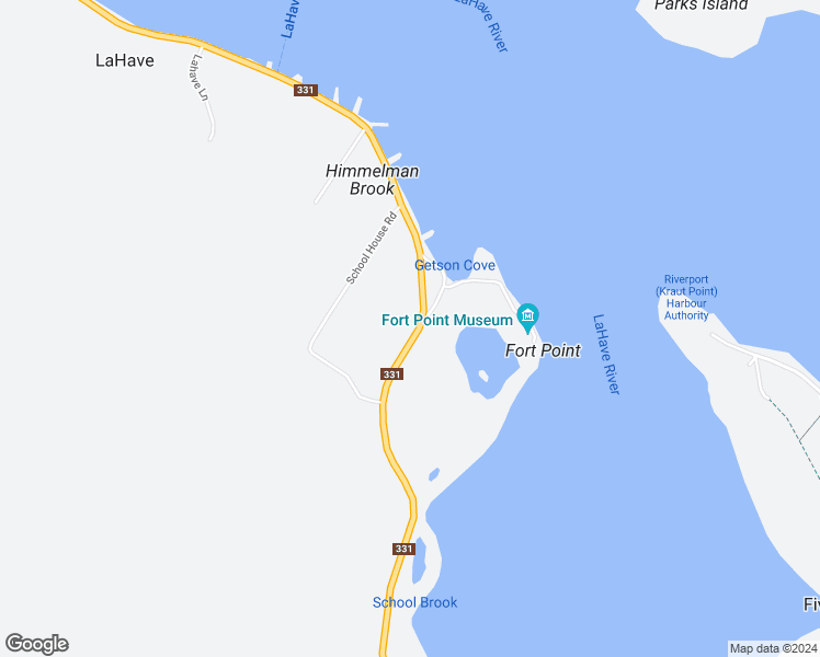 map of restaurants, bars, coffee shops, grocery stores, and more near 3554 Nova Scotia 331 in LaHave