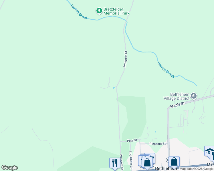 map of restaurants, bars, coffee shops, grocery stores, and more near 339 Prospect Street in Bethlehem