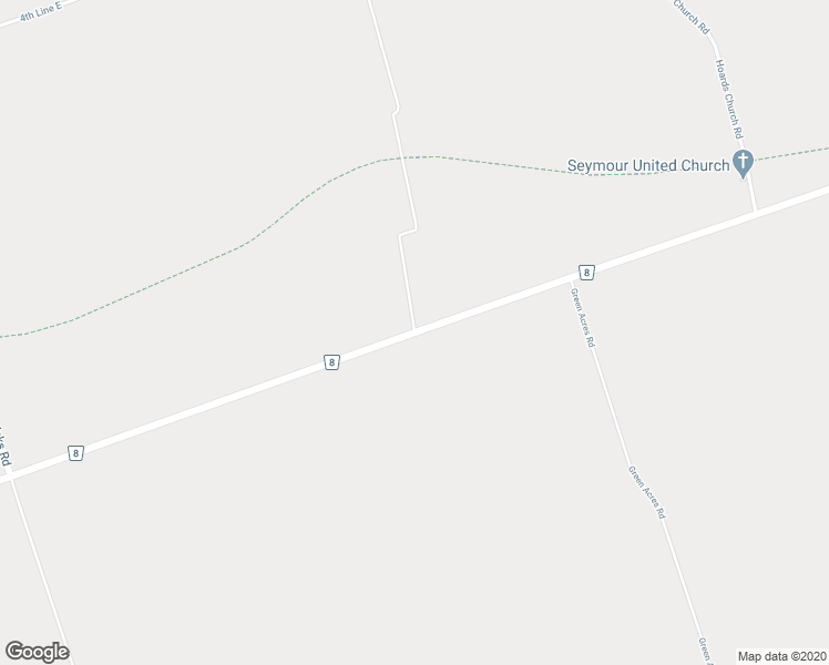 map of restaurants, bars, coffee shops, grocery stores, and more near 2506 County Road 8 in Harcourt