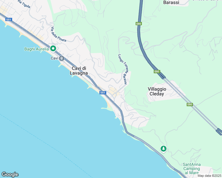 map of restaurants, bars, coffee shops, grocery stores, and more near 5 Via Milite Ignoto in Lavagna